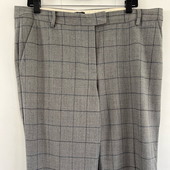 Talbots Pants - TALBOTS Windsor Gray Italian Plaid Trousers Pants 99% Wool 1% Spandex Size 14